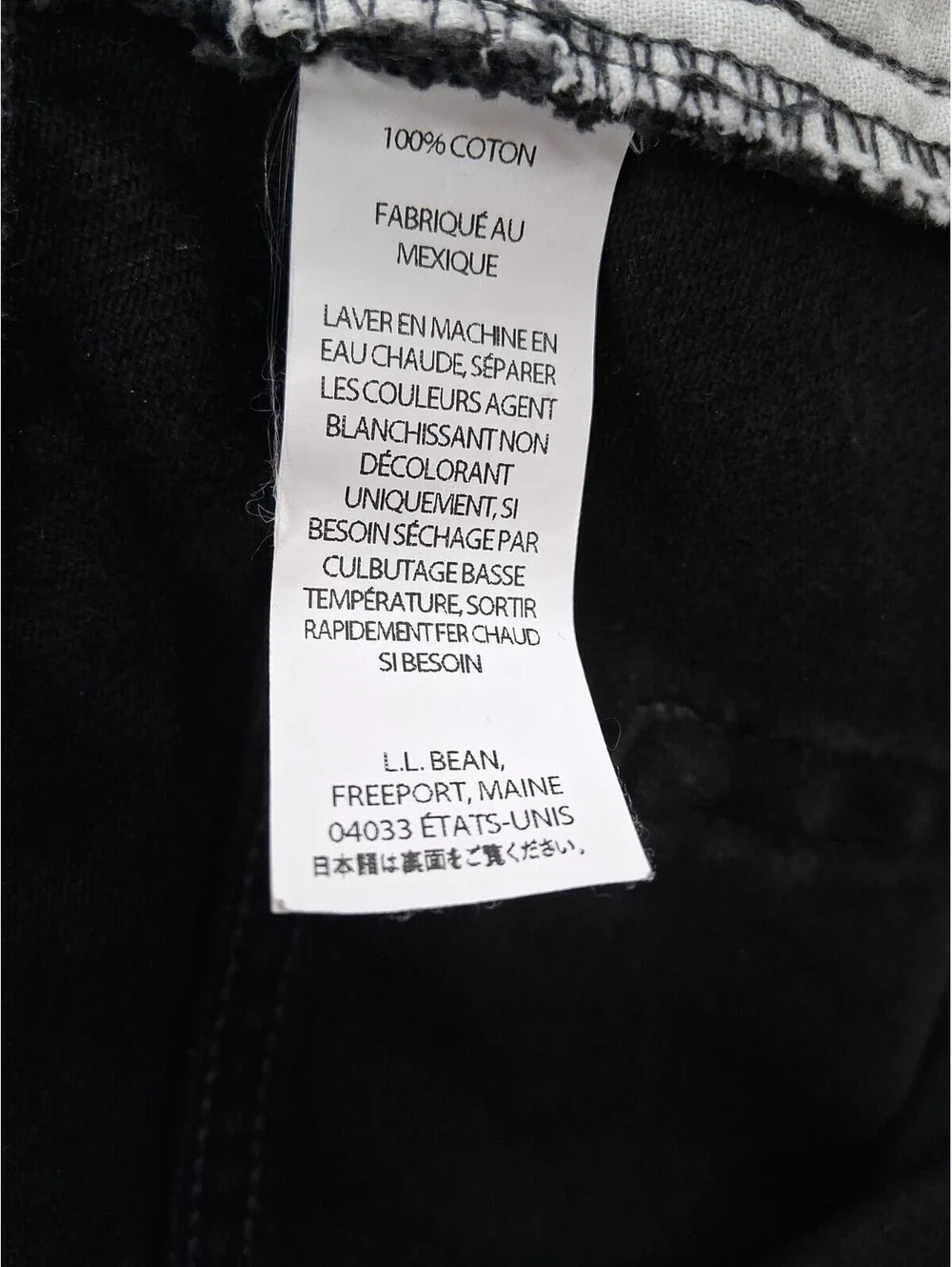 LL Bean Jeans Mens 42x29 Black Denim Classic Fit Casual Outdoor Work Pants